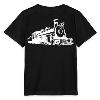 Dampflokomotive Skizze - Stanley/Stella Kinder T-Shirt MINI CREATOR  - Schwarz - Vorne - Mikhail (115cm)