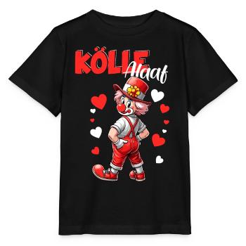 Cologne Kölle Alaaf Carnaval Clown Rut Wiess Déguisement - T-shirt bio MINI CREATOR Stanley/Stella Enfant - noir - Devant - Mikhail (115cm)