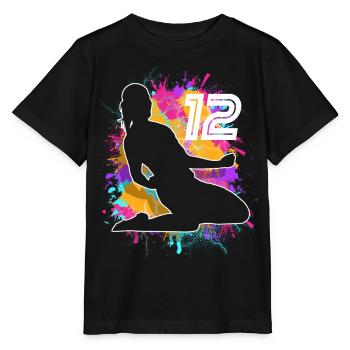 Soccer Woman Soccer 12th Birthday - Stanley/Stella MINI CREATOR Kids’ T-Shirt - black - Front - Mikhail (115cm)
