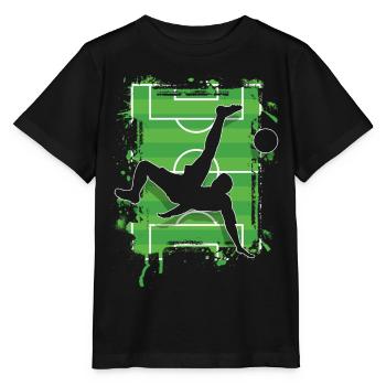Football overhead kick - Stanley/Stella MINI CREATOR Kids’ T-Shirt - black - Front - Mikhail (115cm)
