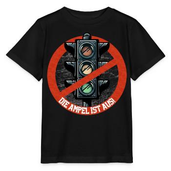 Die AMPEL ist AUS! - Stanley/Stella Kinder T-Shirt MINI CREATOR  - Schwarz - Vorne - Mikhail (115cm)