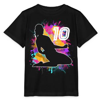 Soccer Woman Soccer 10th Birthday - Stanley/Stella MINI CREATOR Kids’ T-Shirt - black - Front - Mikhail (115cm)