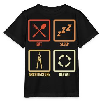 Architect's daily routine - Stanley/Stella MINI CREATOR Kids’ T-Shirt - black - Front - Mikhail (115cm)