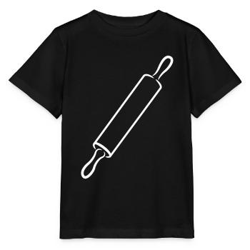 Dessin de rouleau à pâtisserie - T-shirt bio MINI CREATOR Stanley/Stella Enfant - noir - Devant - Mikhail (115cm)