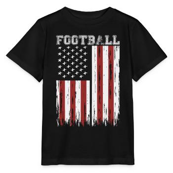 FOOTBALL AMÉRICAIN Amérique USA Grunge drapeau - T-shirt bio MINI CREATOR Stanley/Stella Enfant - noir - Devant - Mikhail (115cm)