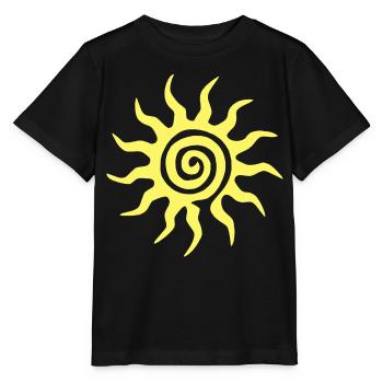 Spiral-Sonne - Stanley/Stella Kinder T-Shirt MINI CREATOR  - Schwarz - Vorne - Mikhail (115cm)