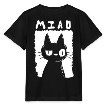 Miaou - T-shirt bio MINI CREATOR Stanley/Stella Enfant - noir - Devant - Mikhail (115cm)