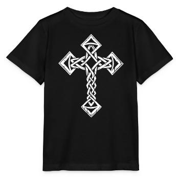 Celtic Cross - Stanley/Stella MINI CREATOR Kids’ T-Shirt - black - Front - Mikhail (115cm)