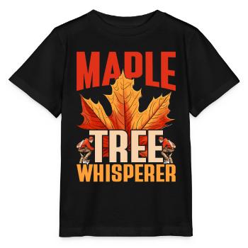 Sirop d’érable érable arbre Whisperer - T-shirt bio MINI CREATOR Stanley/Stella Enfant - noir - Devant - Mikhail (115cm)
