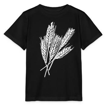 5 Weizen Ähren - Stanley/Stella Kinder T-Shirt MINI CREATOR  - Schwarz - Vorne - Mikhail (115cm)