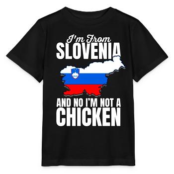 Slowenien I'm From Slovenia Not A Chicken - Stanley/Stella Kinder T-Shirt MINI CREATOR  - Schwarz - Vorne - Mikhail (115cm)