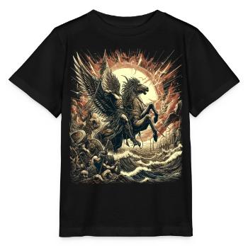 Mythe du Cavalier Divin - T-shirt bio MINI CREATOR Stanley/Stella Enfant - noir - Devant - Mikhail (115cm)