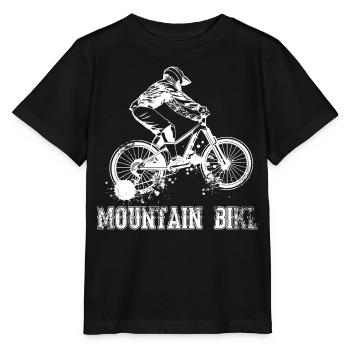 Mountainbike - Stanley/Stella Kinder T-Shirt MINI CREATOR  - Schwarz - Vorne - Mikhail (115cm)