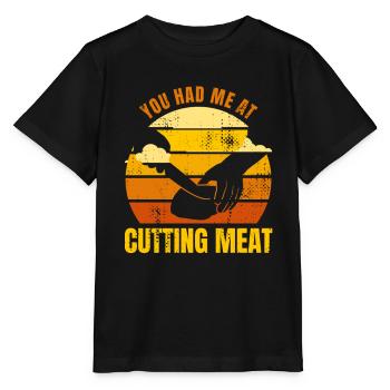 Tu m’as eu par la viande - T-shirt bio MINI CREATOR Stanley/Stella Enfant - noir - Devant - Mikhail (115cm)