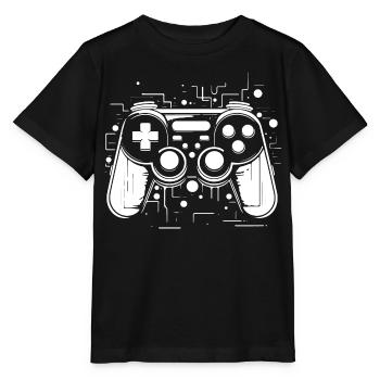 Game Controller - Stanley/Stella Kinder T-Shirt MINI CREATOR  - Schwarz - Vorne - Mikhail (115cm)
