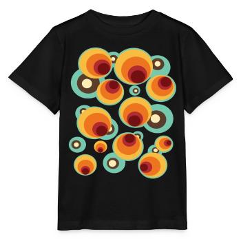 Vintage Mid Century Circle Pattern - Stanley/Stella MINI CREATOR Kids’ T-Shirt - black - Front - Mikhail (115cm)