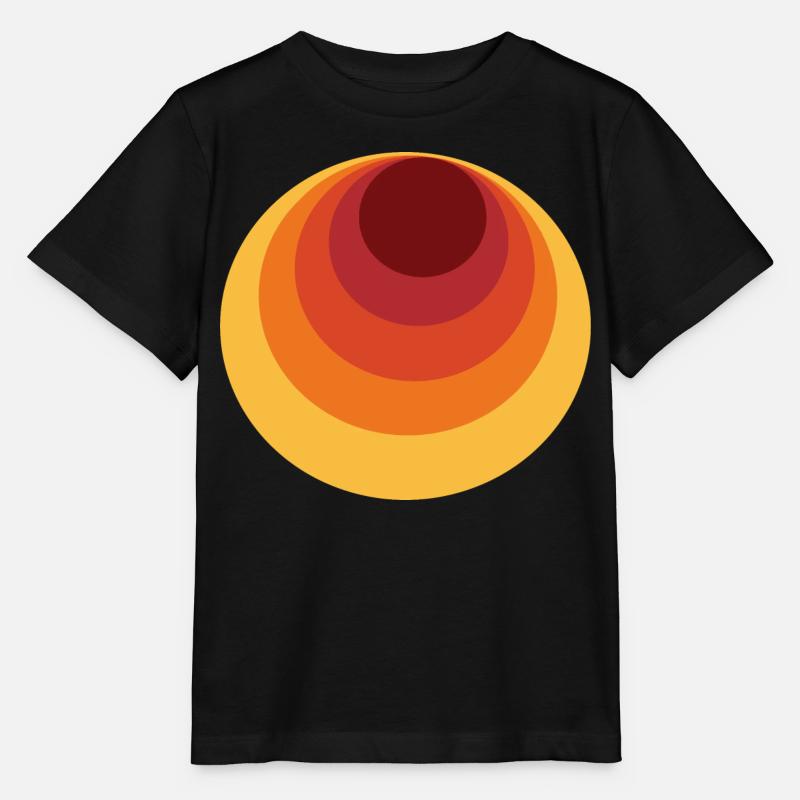 Retro Kreis Polka Dot - Stanley/Stella Kinder T-Shirt MINI CREATOR  - Schwarz
