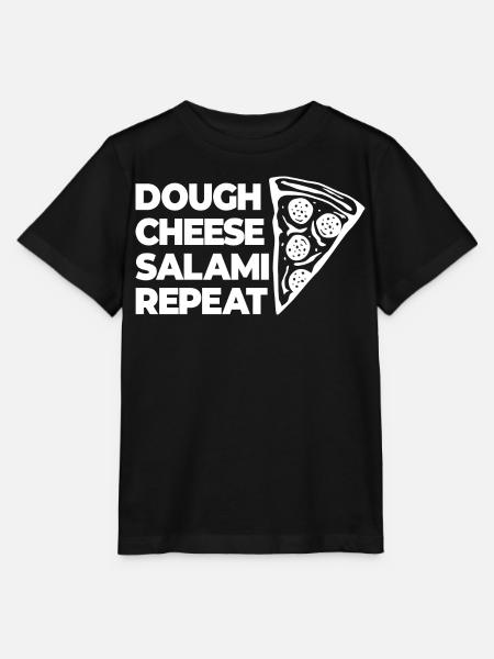 Teig Käse Salami Nochmal - Stanley/Stella Kinder T-Shirt MINI CREATOR - Schwarz