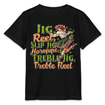Irish Dance Irischer Tanz - Stanley/Stella Kinder T-Shirt MINI CREATOR  - Schwarz - Vorne - Mikhail (115cm)