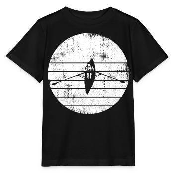 Dessin de bateau à rames - T-shirt bio MINI CREATOR Stanley/Stella Enfant - noir - Devant - Mikhail (115cm)