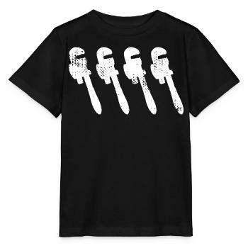 Croquis de clé à pipe - T-shirt bio MINI CREATOR Stanley/Stella Enfant - noir - Devant - Mikhail (115cm)