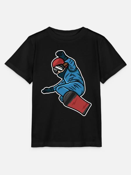 Kleiner Snowboarder - Stanley/Stella Kinder T-Shirt MINI CREATOR - Schwarz