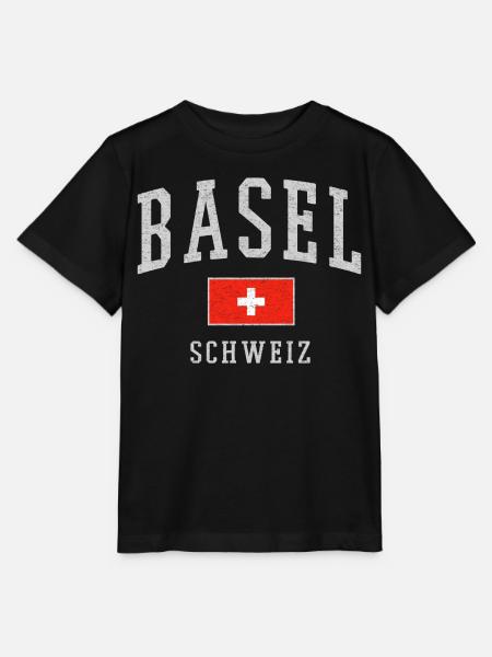 Basel Schweiz Emblem Druck - Stanley/Stella Kinder T-Shirt MINI CREATOR - Schwarz