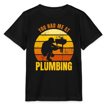 Vous m’avez eu à la plomberie - T-shirt bio MINI CREATOR Stanley/Stella Enfant - noir - Devant - Mikhail (115cm)