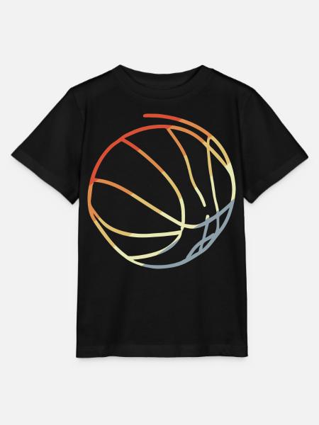 Basketball Retro Stil - Stanley/Stella Kinder T-Shirt MINI CREATOR  - Schwarz