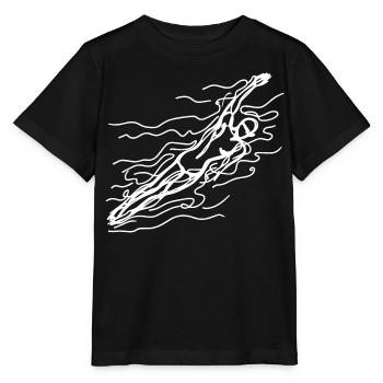 Croquis de nageur de compétition - T-shirt bio MINI CREATOR Stanley/Stella Enfant - noir - Devant - Mikhail (115cm)