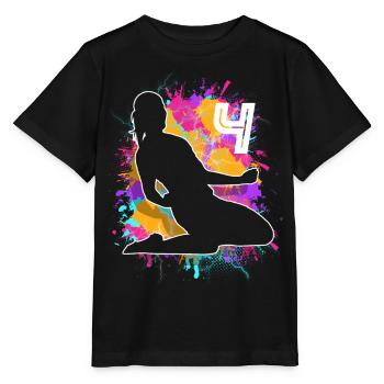 Soccer Woman Soccer 4th Birthday - Stanley/Stella MINI CREATOR Kids’ T-Shirt - black - Front - Mikhail (115cm)