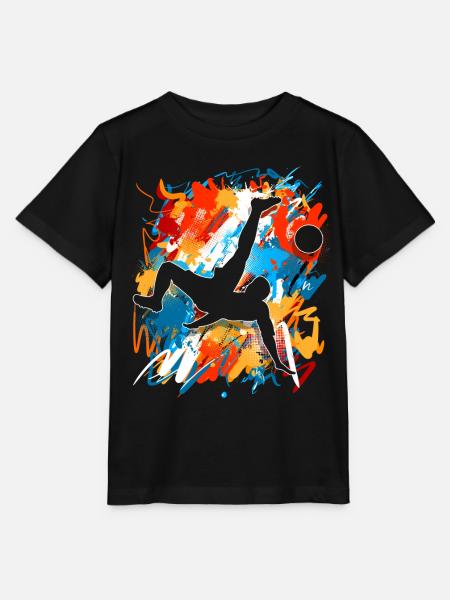 Fußball Fußballer - Stanley/Stella Kinder T-Shirt MINI CREATOR - Schwarz