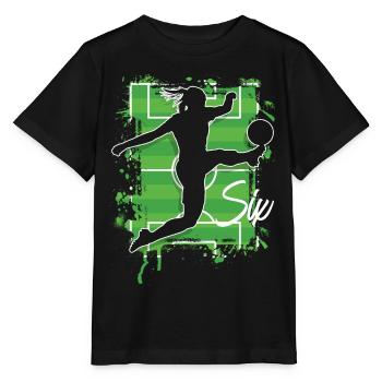 6th Birthday Footballer Soccer - Stanley/Stella MINI CREATOR Kids’ T-Shirt - black - Front - Mikhail (115cm)