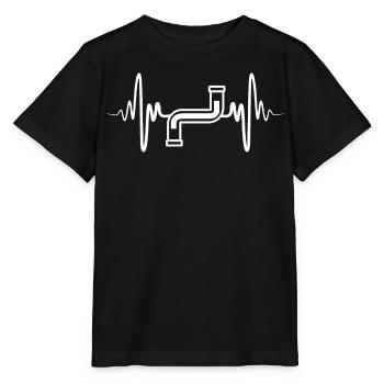 Heartbeat Plumber - Stanley/Stella MINI CREATOR Kids’ T-Shirt - black - Front - Mikhail (115cm)