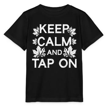Sirop d’érable Gardez votre calme et appuyez sur - T-shirt bio MINI CREATOR Stanley/Stella Enfant - noir - Devant - Mikhail (115cm)