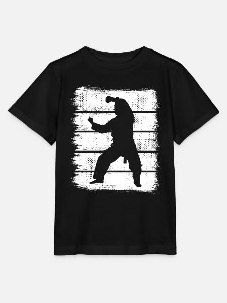 Karateka Skizze - Stanley/Stella Kinder T-Shirt MINI CREATOR - Schwarz