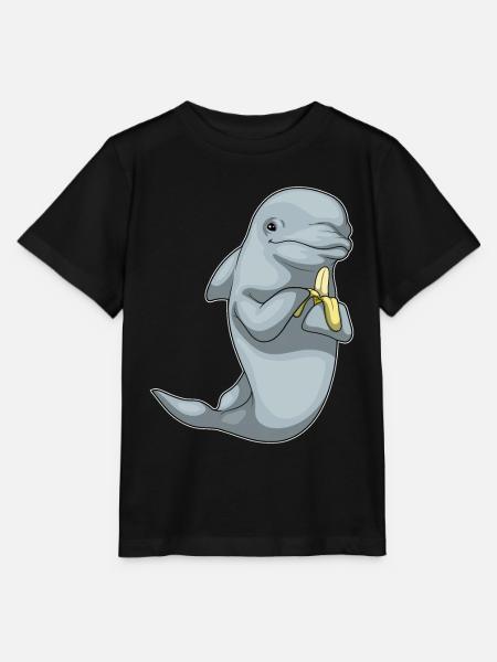 Delfin Banane  - Stanley/Stella Kinder T-Shirt MINI CREATOR  - Schwarz