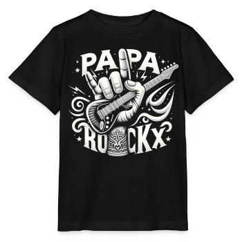 papa rockx fête des pères papa cadeau papa papa - T-shirt bio MINI CREATOR Stanley/Stella Enfant - noir - Devant - Mikhail (115cm)