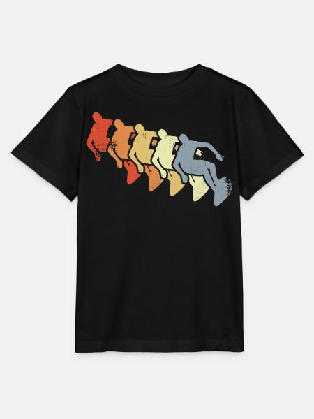 Surfen Retro Look - Stanley/Stella Kinder T-Shirt MINI CREATOR - Schwarz