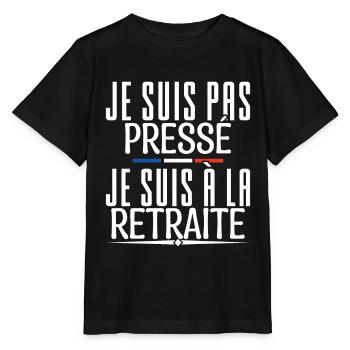 retraite.je'm not in a hurry, I'm retired. - Stanley/Stella MINI CREATOR Kids’ T-Shirt - black - Front - Mikhail (115cm)
