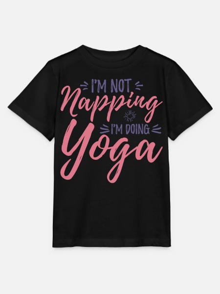 Ich mache Yoga - Stanley/Stella Kinder T-Shirt MINI CREATOR - Schwarz