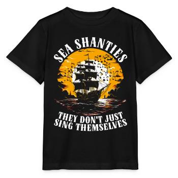 Shanty Choir Sea Shanties - Stanley/Stella MINI CREATOR Kids’ T-Shirt - black - Front - Mikhail (115cm)