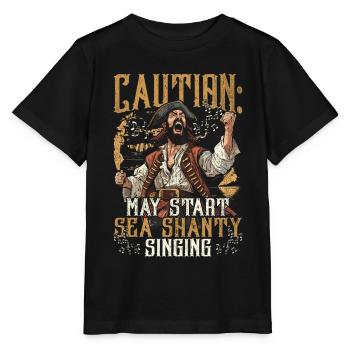 Shanty Choir Caution May Start Sea Shanty Singing - Stanley/Stella MINI CREATOR Kids’ T-Shirt - black - Front - Mikhail (115cm)