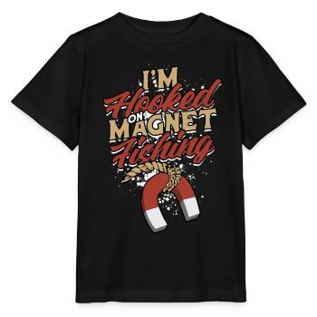 Pêche à l’aimant Pêche à l’aimant - T-shirt bio MINI CREATOR Stanley/Stella Enfant - noir - Devant - Mikhail (115cm)