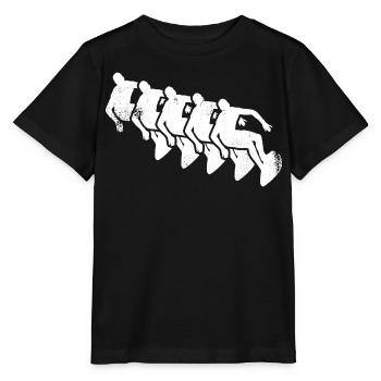 Wellenreiter Zeichnung - Stanley/Stella Kinder T-Shirt MINI CREATOR  - Schwarz - Vorne - Mikhail (115cm)
