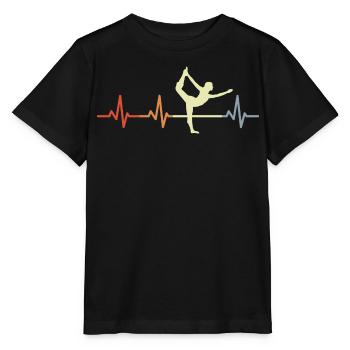 Yoga Kardiogramm - Stanley/Stella Kinder T-Shirt MINI CREATOR  - Schwarz - Vorne - Mikhail (115cm)