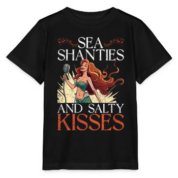 Seemannslieder Sea Shanties And Salty Kisses - Stanley/Stella Kinder T-Shirt MINI CREATOR  - Schwarz - Vorne - Mikhail (115cm)