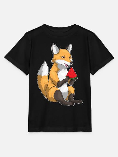 Fuchs Wassermelone - Stanley/Stella Kinder T-Shirt MINI CREATOR  - Schwarz