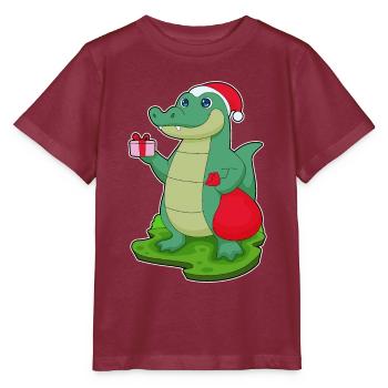 Forfait Noël Crocodile - T-shirt bio MINI CREATOR Stanley/Stella Enfant - bordeaux - Devant - Kain (125cm)