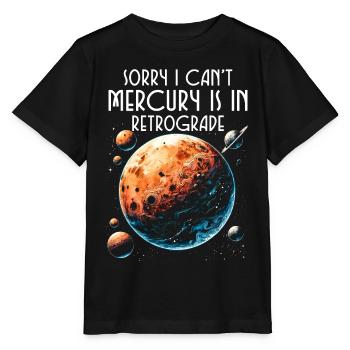 Astrologie rétrograde de Mercure - T-shirt bio MINI CREATOR Stanley/Stella Enfant - noir - Devant - Mikhail (115cm)